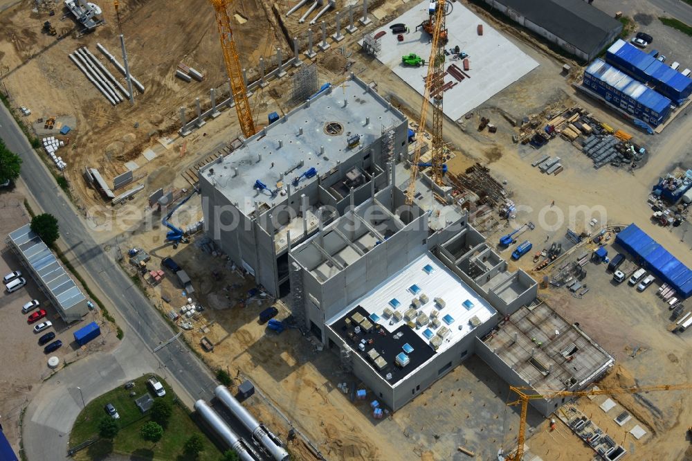 Zeven from above - Expansion construction site to build a new high-bay warehouse and cold store of the DMK Deutsches Milch Kontor GmbH in Zeven in Lower Saxony