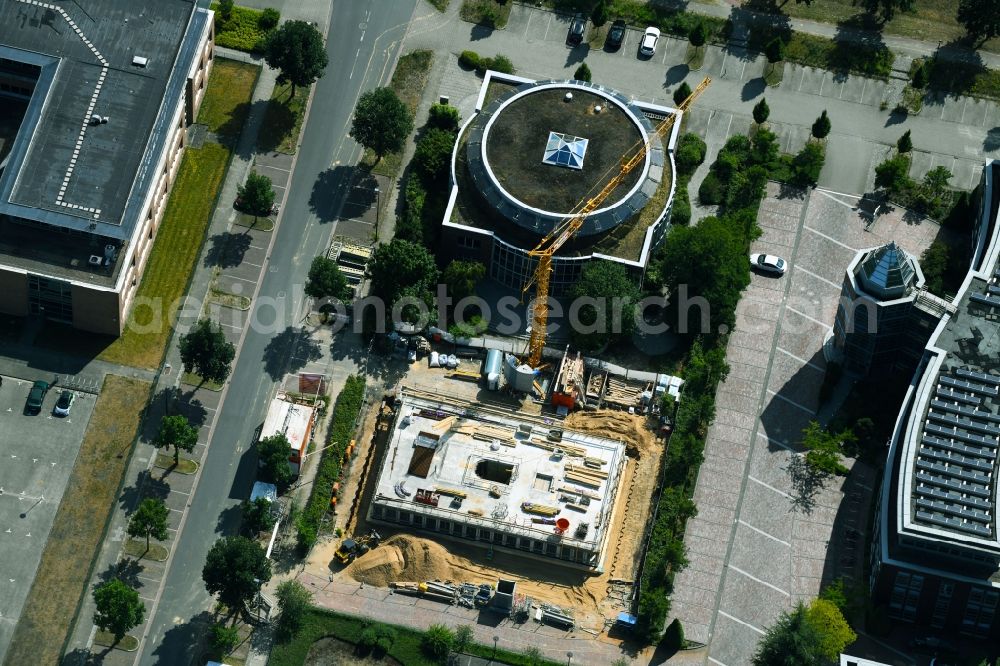 Aerial photograph Bremen - Extension of new building site at the building complex of the institute DD Die Denkfabrik on Hochschulring - Wilhelm-Herbst-Strasse in the district Horn-Lehe in Bremen, Germany