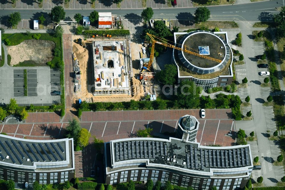 Aerial image Bremen - Extension of new building site at the building complex of the institute DD Die Denkfabrik on Hochschulring - Wilhelm-Herbst-Strasse in the district Horn-Lehe in Bremen, Germany