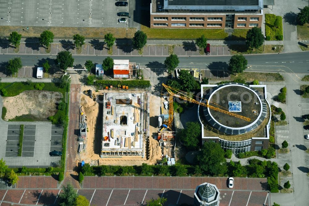 Aerial photograph Bremen - Extension of new building site at the building complex of the institute DD Die Denkfabrik on Hochschulring - Wilhelm-Herbst-Strasse in the district Horn-Lehe in Bremen, Germany