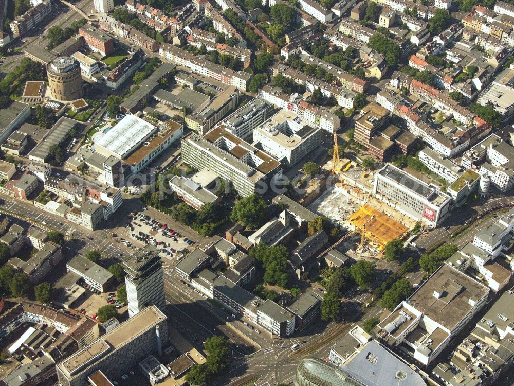 Köln from the bird's eye view: Extension of a new construction site at the Museum- Building Josef-Haubrich-Hof - Leonhard-Tietz-Strasse - Caecilienstrasse in the district Altstadt-Sued in Cologne in the state North Rhine-Westphalia, Germany