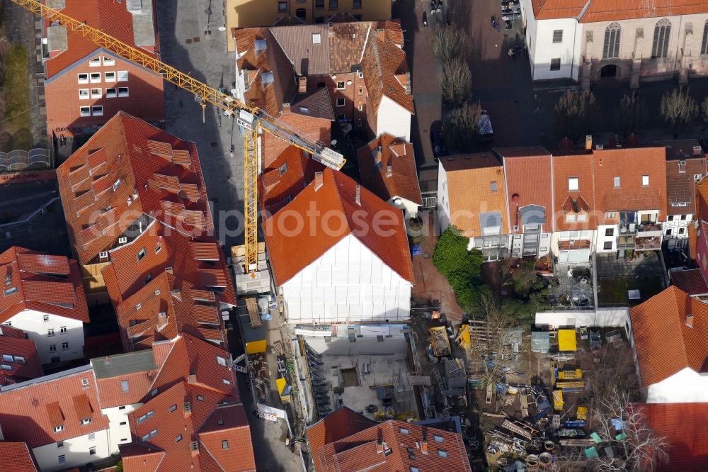 Aerial image Göttingen - Extension of a new construction site at the Museum- Building Kunsthaus - Kunstquartier (KuQua) in Goettingen in the state Lower Saxony, Germany