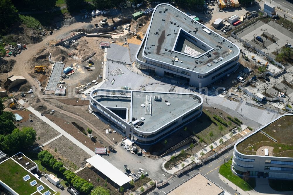 Köln from above - Construction site of Administration building of the company RheinEnergie AG on Parkguertel in the district Ehrenfeld in Cologne in the state North Rhine-Westphalia, Germany