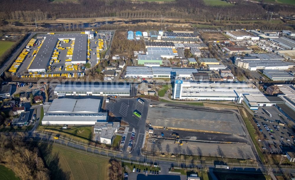 Aerial image Hagen - Extension - new building - construction site on the factory premises der Albrecht Zwick GmbH on Bandstahlstrasse in Hagen at Ruhrgebiet in the state North Rhine-Westphalia, Germany