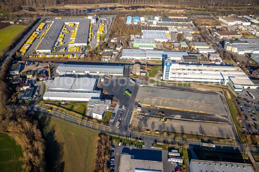 Aerial photograph Hagen - Extension - new building - construction site on the factory premises der Albrecht Zwick GmbH on Bandstahlstrasse in Hagen at Ruhrgebiet in the state North Rhine-Westphalia, Germany