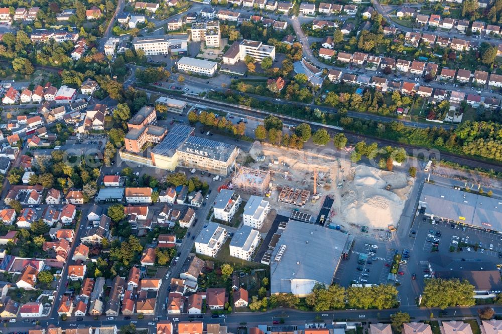 Aerial image Nieder-Olm - Extension - new building - construction site on the factory premises of Eckes-Granini Deutschland GmbH in Nieder-Olm in the state Rhineland-Palatinate, Germany