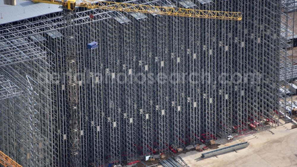 Aerial image Grafschaft - Extension - new building - construction site on the factory premises of Haribo GmbH in Grafschaft in the state Rhineland-Palatinate, Germany