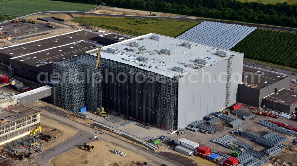 Aerial photograph Grafschaft - Extension - new building - construction site on the factory premises of Haribo GmbH in Grafschaft in the state Rhineland-Palatinate, Germany