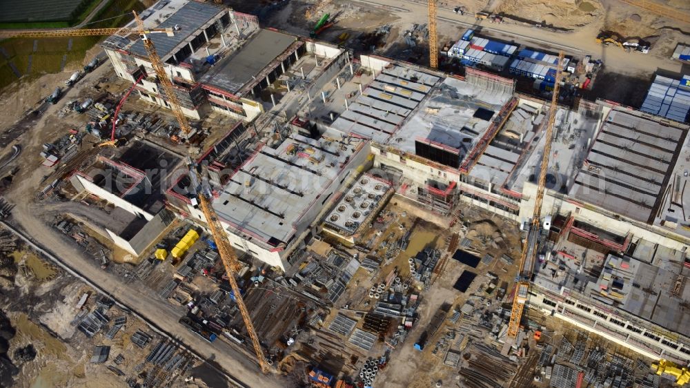 Aerial image Grafschaft - Extension - new building - construction site on the factory premises of Haribo GmbH in Grafschaft in the state Rhineland-Palatinate, Germany