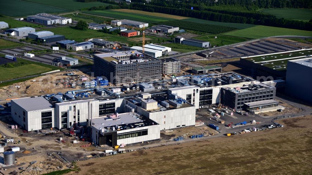 Aerial image Grafschaft - Extension - new building - construction site on the factory premises of Haribo GmbH in Grafschaft in the state Rhineland-Palatinate, Germany