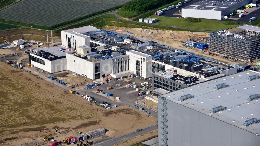 Aerial photograph Grafschaft - Extension - new building - construction site on the factory premises of Haribo GmbH in Grafschaft in the state Rhineland-Palatinate, Germany