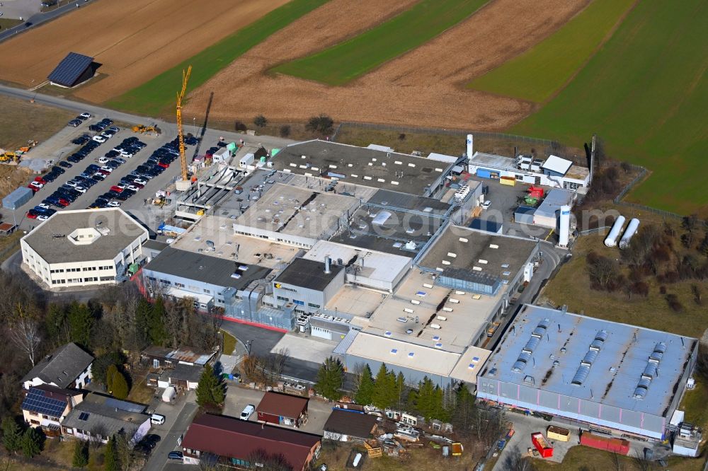 Aerial photograph Mistelgau - Extension - new building - construction site on the factory premises Kennametal GmbH & Co. KG in Mistelgau in the state Bavaria, Germany