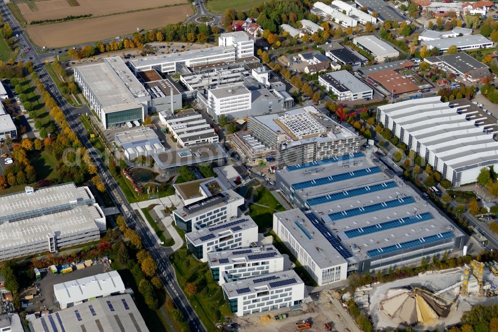 Göttingen from above - Extension - new building - construction site on the factory premises of Sartorius AG in Goettingen in the state Lower Saxony, Germany