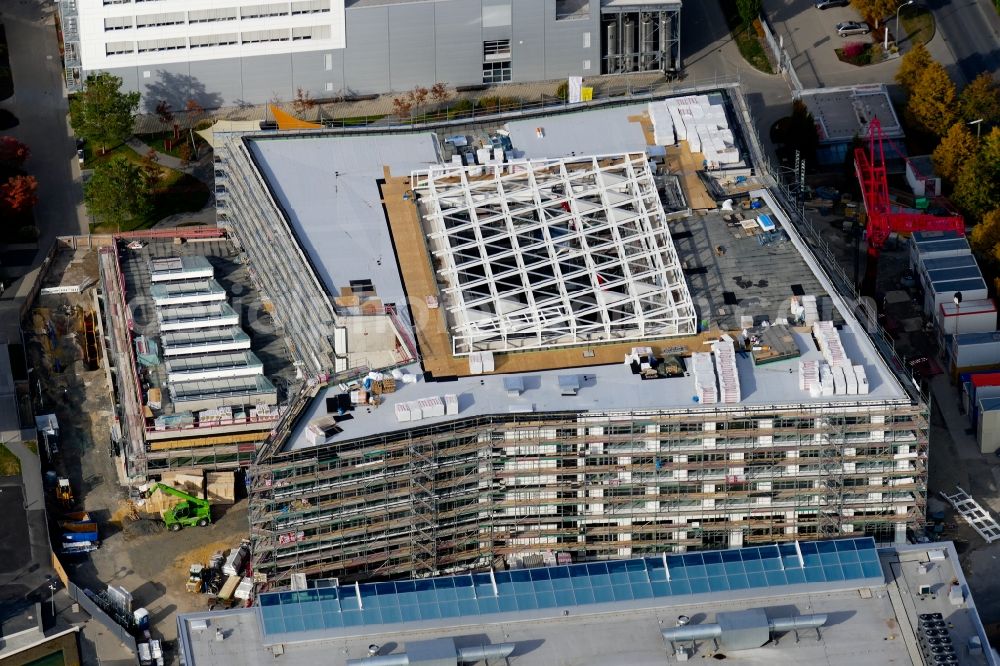 Aerial image Göttingen - Extension - new building - construction site on the factory premises of Sartorius AG in Goettingen in the state Lower Saxony, Germany