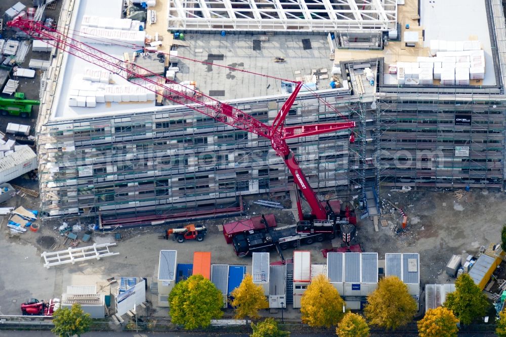 Göttingen from above - Extension - new building - construction site on the factory premises of Sartorius AG in Goettingen in the state Lower Saxony, Germany