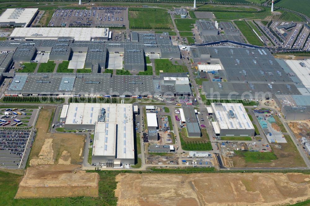 Aerial image Leipzig - BMW Motorcycle Plant Leipzig in Saxony