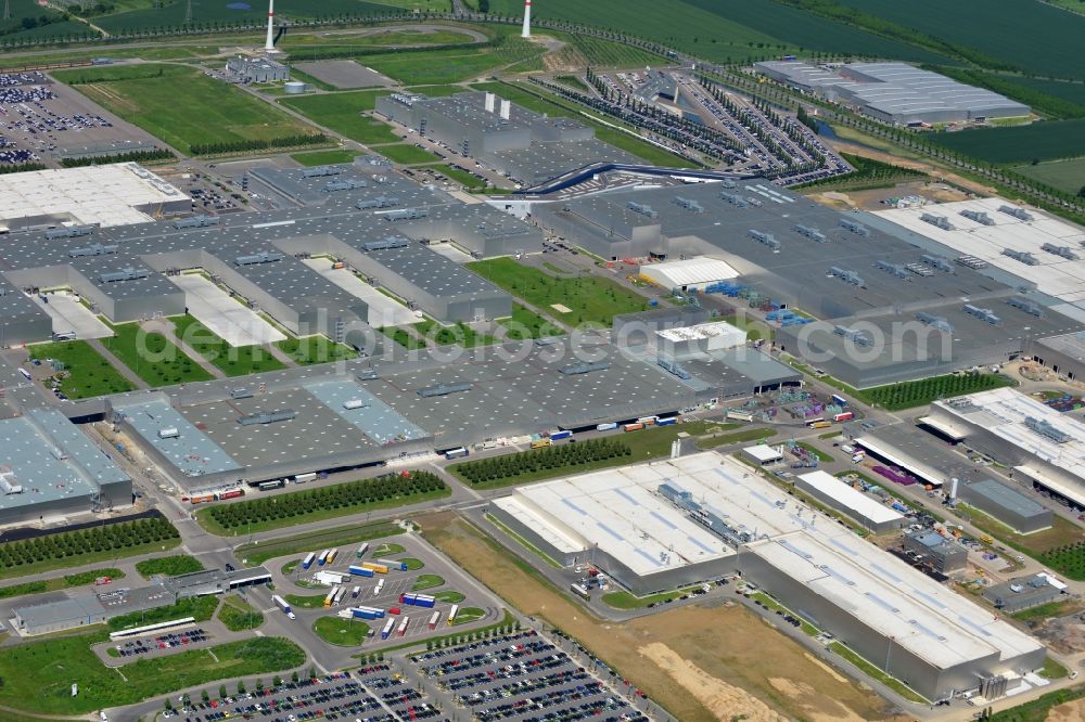 Aerial photograph Leipzig - BMW Motorcycle Plant Leipzig in Saxony