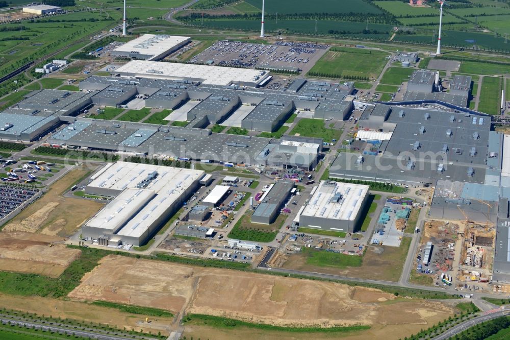 Aerial image Leipzig - BMW Motorcycle Plant Leipzig in Saxony