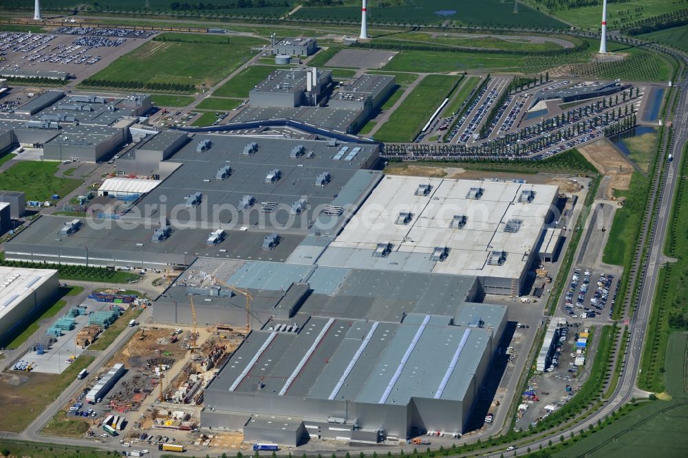 Aerial photograph Leipzig - BMW Motorcycle Plant Leipzig in Saxony