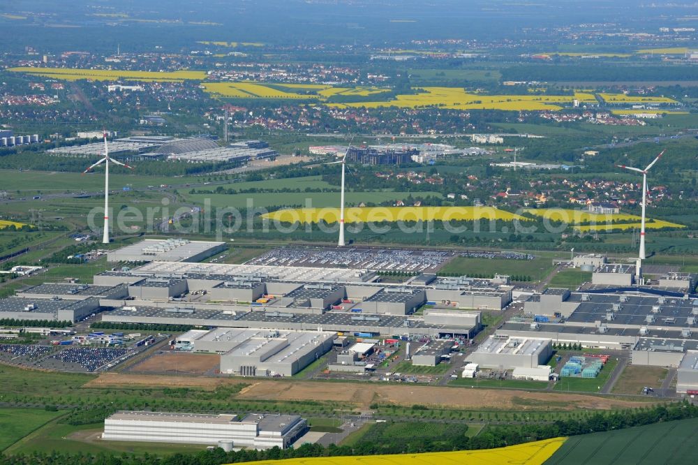 Leipzig from the bird's eye view: BMW Motorcycle Plant Leipzig in Saxony