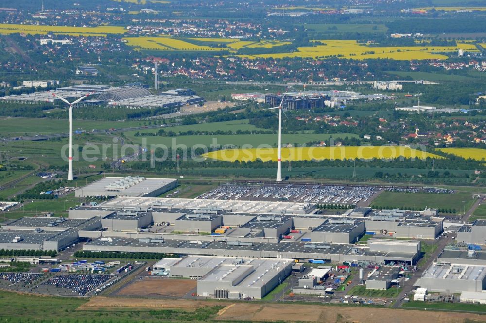 Aerial image Leipzig - BMW Motorcycle Plant Leipzig in Saxony