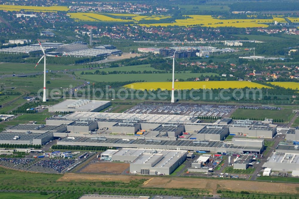 Aerial photograph Leipzig - BMW Motorcycle Plant Leipzig in Saxony