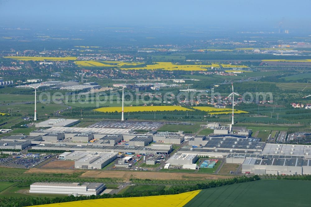 Aerial image Leipzig - BMW Motorcycle Plant Leipzig in Saxony