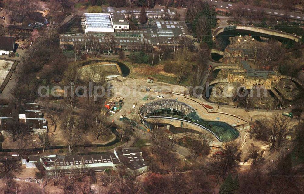 Aerial image Berlin - Charlottenburg - Erweiterungsbau im Berliner Zoo