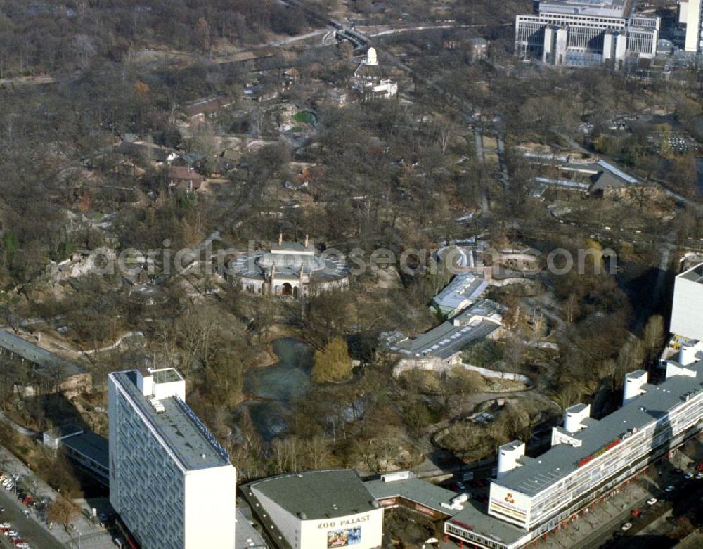 Aerial photograph Berlin - Charlottenburg - Erweiterungsbau auf dem Gelände des Berliner Zoo`s in Berlin Charlottenburg