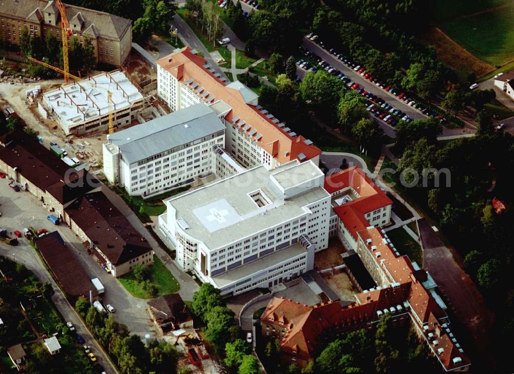 Aerial image Aue / Vogtland - Erweiterungsbau am HELIOS Klinikum Aue (03771) 721323, Gartenstr. 6, 08280 Aue.