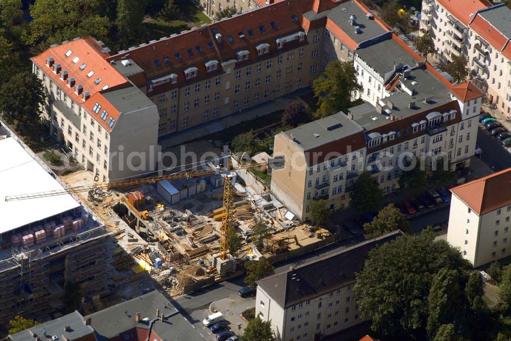 Aerial image Berlin - Berlin 12.09.06 Blick auf den Erweiterungsbau am Krankenhaus Lichtenberg in der Fanningerstraße.Krankenhaus Lichtenberg, Oskar-Ziehten-Krankenhaus,Fanningerstr.32,10365 Berlin, Telefon: 030/5518-0,