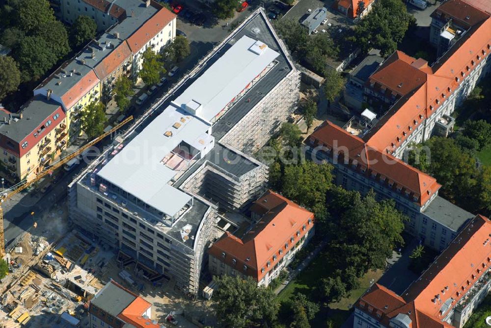 Aerial image Berlin - Berlin 12.09.06 Blick auf den Erweiterungsbau am Krankenhaus Lichtenberg in der Fanningerstraße.Krankenhaus Lichtenberg, Oskar-Ziehten-Krankenhaus,Fanningerstr.32,10365 Berlin, Telefon: 030/5518-0,