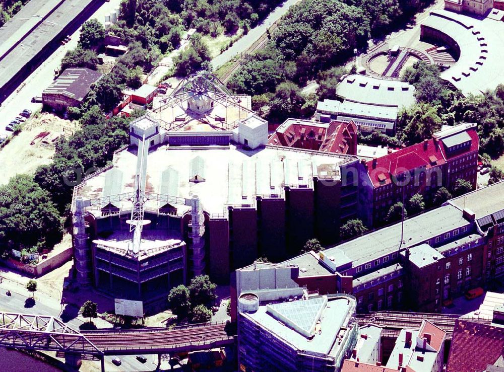 Berlin - Kreuzberg from the bird's eye view: Erweiterungsbau des Museums für Verkehr und Technik an der Trebbiner Straße in Berlin-Kreuzberg.