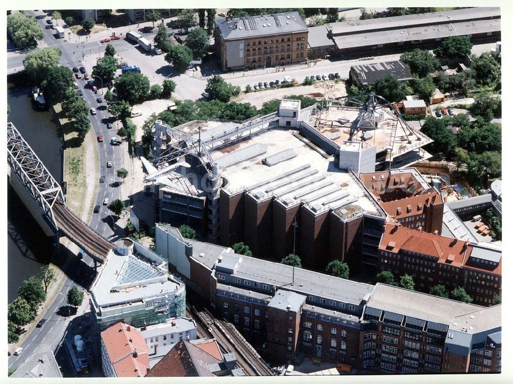 Aerial image Berlin - Kreuzberg - Erweiterungsbau des Museums für Verkehr und Technik an der Trebbiner Straße in Berlin-Kreuzberg.