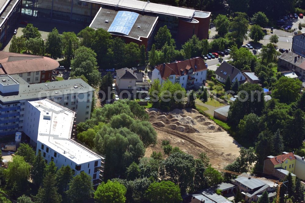 Aerial image Bernau - Extension to the senior citizen center Regine Hildebrandt in Bernau in Brandenburg