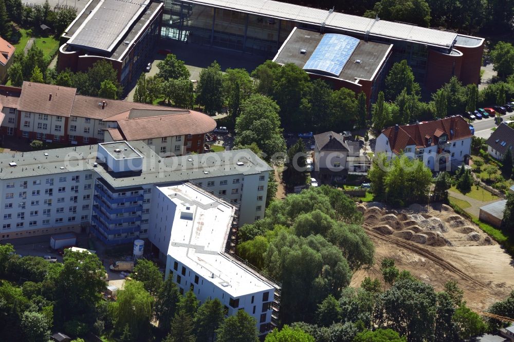 Aerial photograph Bernau - Extension to the senior citizen center Regine Hildebrandt in Bernau in Brandenburg