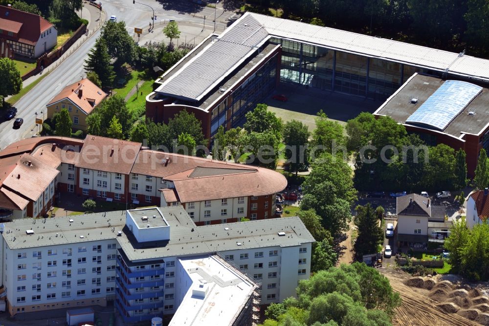 Aerial image Bernau - Extension to the senior citizen center Regine Hildebrandt in Bernau in Brandenburg