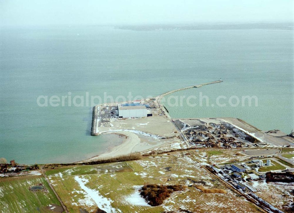 Mukran / Rügen - MV from above - Erweiterungsbaustelle am Fährhafen Mukran bei Saßnitz auf der Insel Rügen.