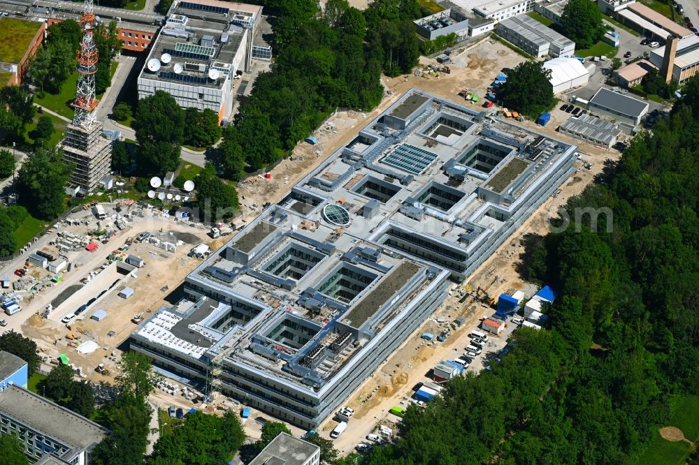 Aerial image München - Expansion site on the building complex of the transmitter Bayerischer Rundfunk in the district Freimann in Munich in the state Bavaria, Germany