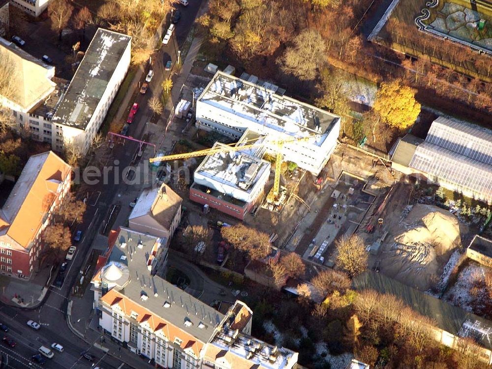 Aerial image Berlin-Lichtenberg - 19.11.2004, Berlin/Lichtenberg Erweiterungsbaustelle am Institut für Zoo- und Wildtierforschung an der Alfred-Kowalke-Strasse 17 10315 Berlin Ansprechpartner:Frau Kruegel,Prof.Dr. Heribert Hoffer(Instiuttleiter),Jutta Wisser(PARS)Tel:030/5168102 e-mail:biblio@izw-berlin.de kruegel@izw-berlin.de