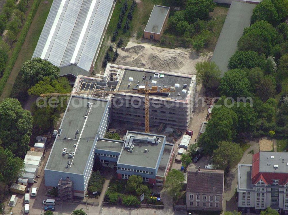 Aerial image Berlin-Lichtenberg - 02.05.2005 , Berlin/Lichtenberg Erweiterungsbaustelle am Institut für Zoo- und Wildtierforschung IZW an der Alfred-Kowalke-Strasse 28 10315 Berlin