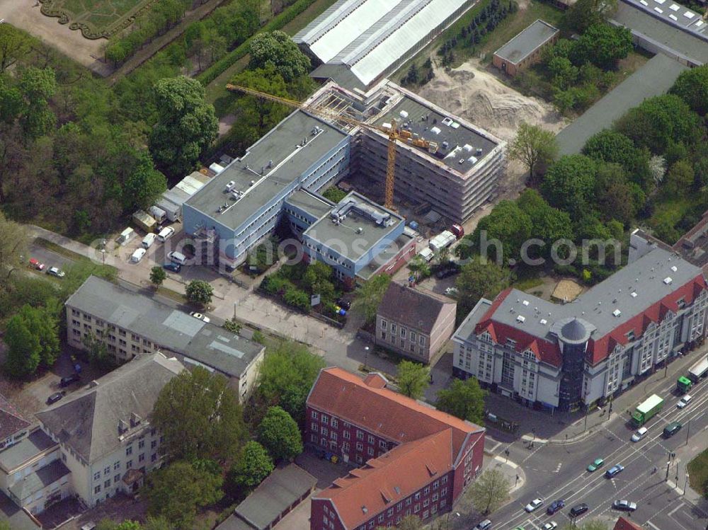 Aerial photograph Berlin-Lichtenberg - 02.05.2005 , Berlin/Lichtenberg Erweiterungsbaustelle am Institut für Zoo- und Wildtierforschung IZW an der Alfred-Kowalke-Strasse 28 10315 Berlin