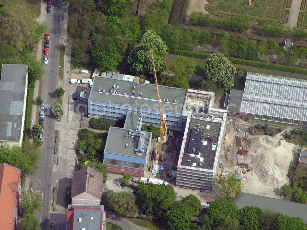 Aerial image Berlin-Lichtenberg - 02.05.2005 , Berlin/Lichtenberg Erweiterungsbaustelle am Institut für Zoo- und Wildtierforschung IZW an der Alfred-Kowalke-Strasse 28 10315 Berlin