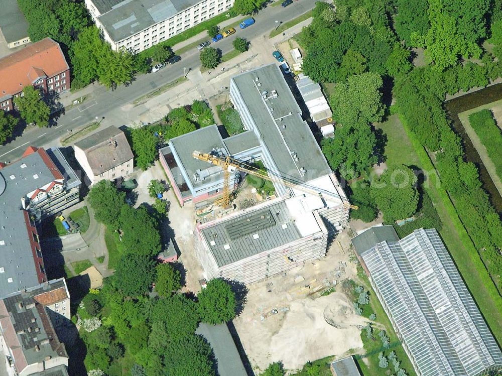 Aerial photograph Berlin - Lichtenberg - Erweiterungsbaustelle am Institut für Zoo- und Wildtierforschung IZW an der Alfred-Kowalke-Strasse 28 10315 Berlin