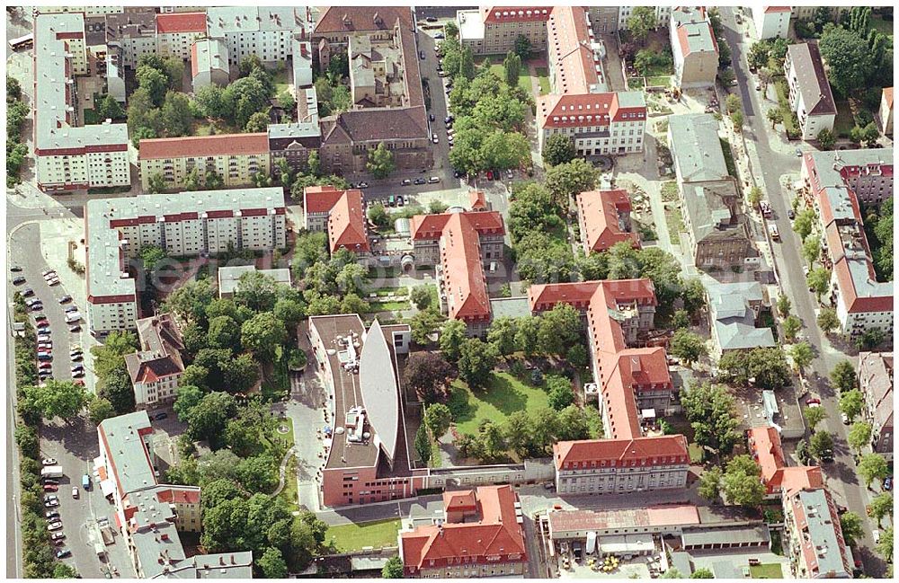 Berlin Lichtenberg from above - Erweiterungsbaustelle Krankenhaus Lichtenberg