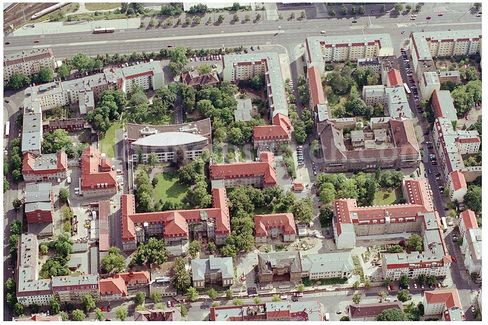 Berlin Lichtenberg from above - Erweiterungsbaustelle Krankenhaus Lichtenberg