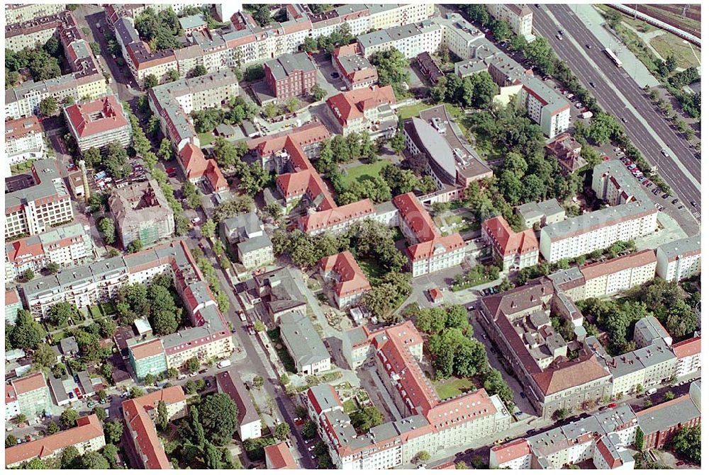 Aerial photograph Berlin Lichtenberg - Erweiterungsbaustelle Krankenhaus Lichtenberg