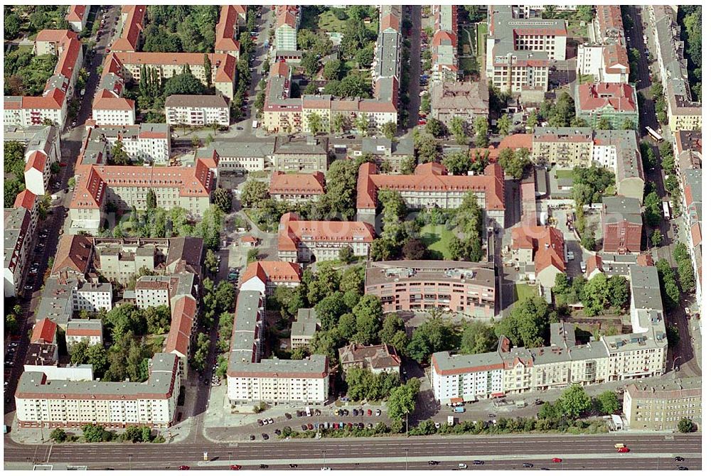 Berlin Lichtenberg from above - Erweiterungsbaustelle Krankenhaus Lichtenberg