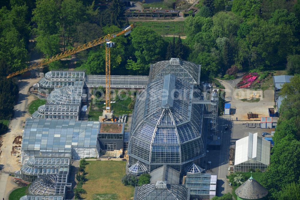 Berlin from the bird's eye view: View of tropical house in the botanical garden in Steglitz, Berlin