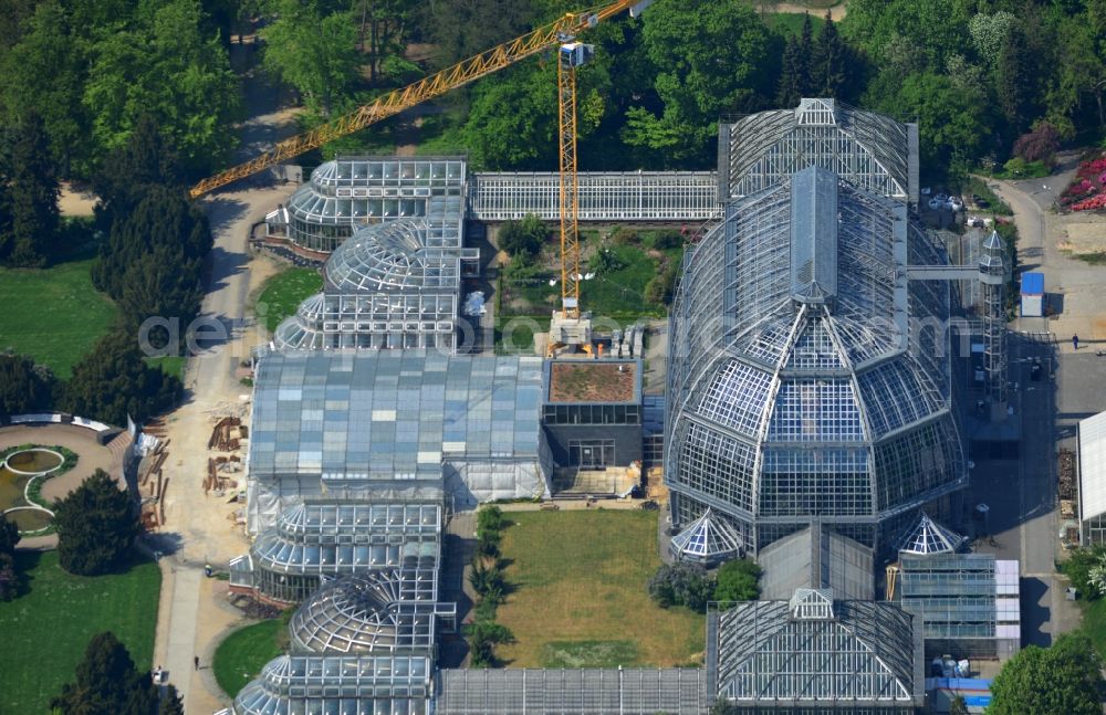 Berlin from the bird's eye view: View of tropical house in the botanical garden in Steglitz, Berlin